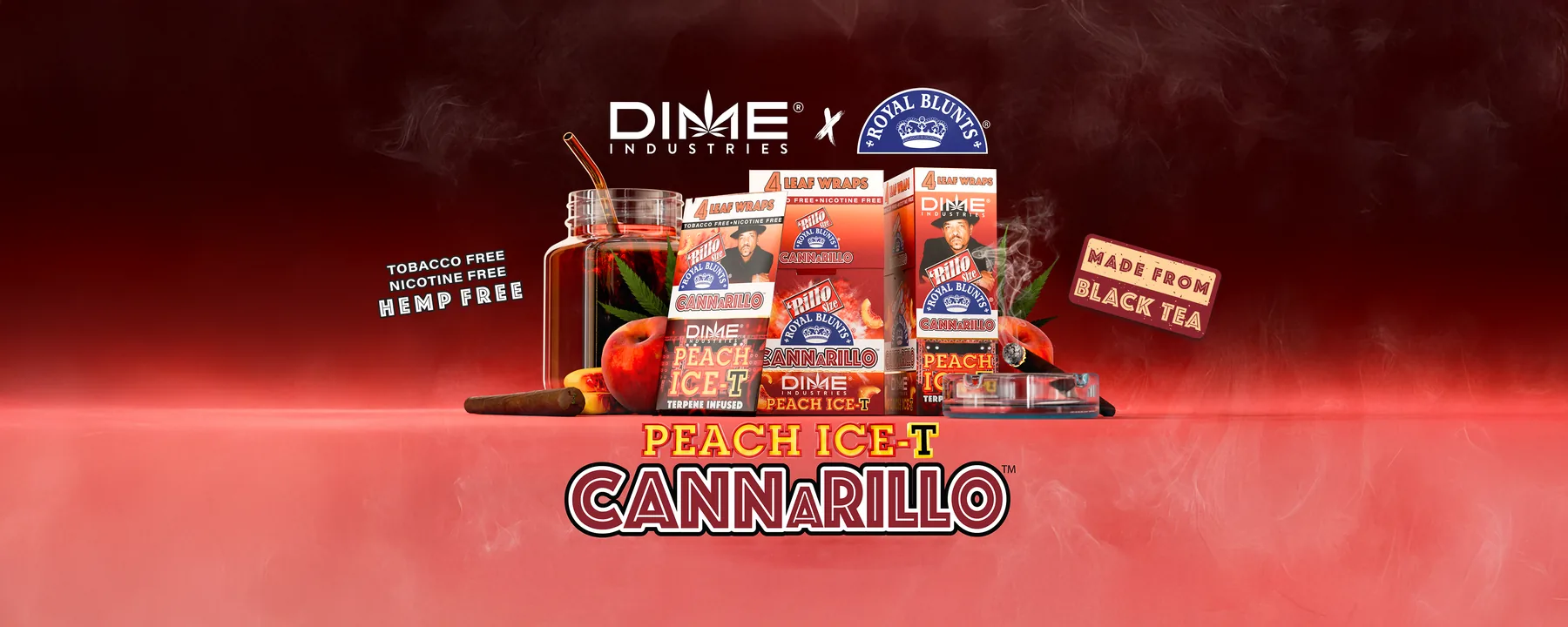 Dime x Royal Blunts Cannarillo, full collaboration lockup with packaging